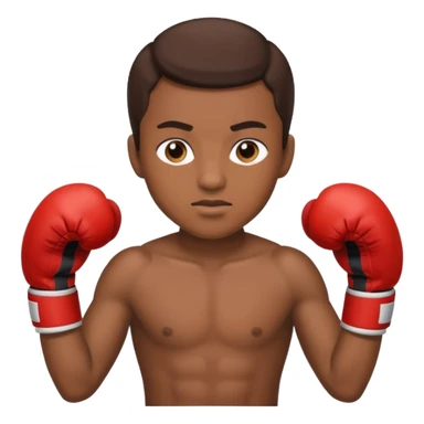 athlete in boxing gloves sticker