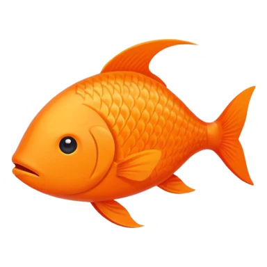 fish in ios style minimalistic sticker
