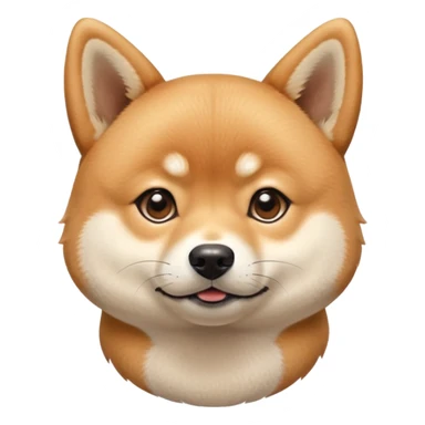 cute Shiba Inu dog confused with a playful, side-eye expression and a tilted head. The dog has light brown fur, big round eyes, and a soft smirk sticker