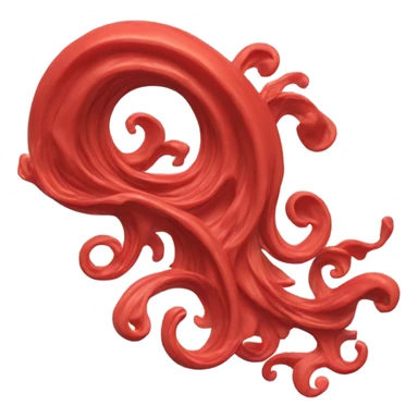 Red waves sticker