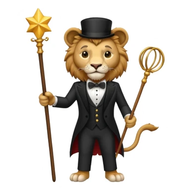 Magician lion body sticker