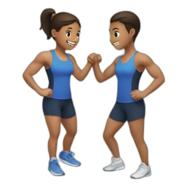 couple training together sticker