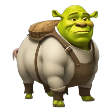 Shrek sur un cochon sticker