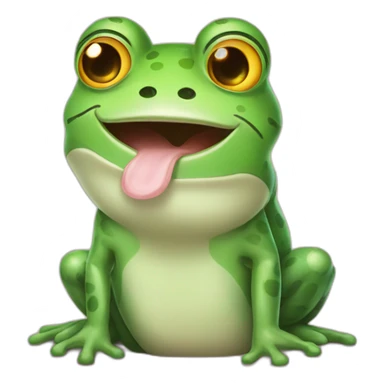 a frog with his best friend cat sticker
