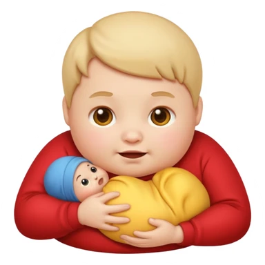 newborn baby emoji, simple and cute, apple style sticker