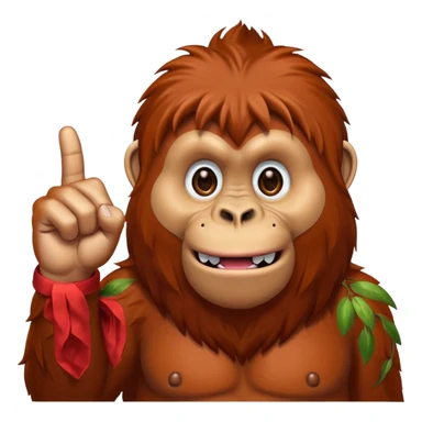 orangutan sticking up the middle finger sticker