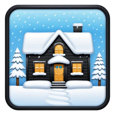 i want a house fully covered with heavy snow, not able to get out emoji sticker