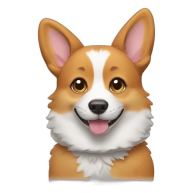 corgi wearing cat costume sticker