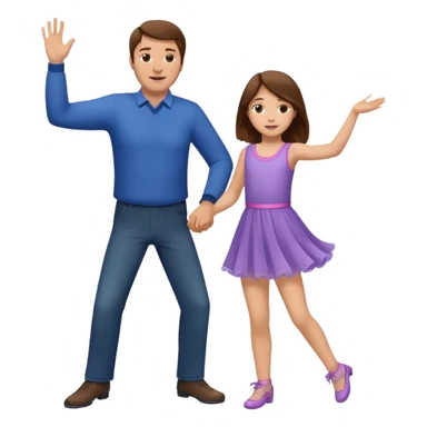 Daddy brown hair daughter dance  sticker