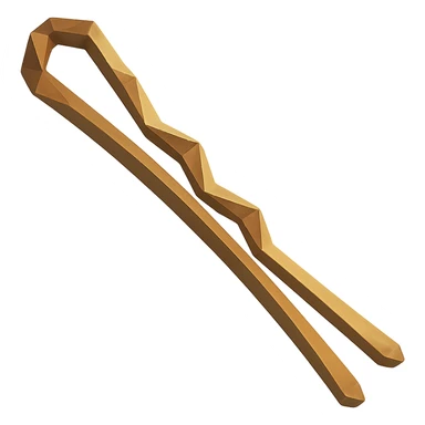 a hairpin, polygonal low-poly style sticker