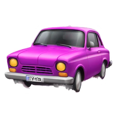 cold start automotive with pink putple spray paint beh sticker