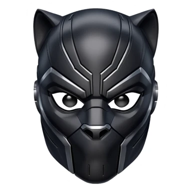 black panther marvel superhero full mask headshot sticker