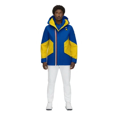 K-way jacket LE VRAI 3.0 CLAUDE Blue Royal Marine by itself  sticker