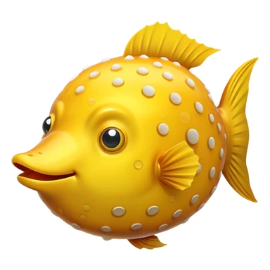 A yellow blowfish puffs up brightly, adding a pop of color to the ocean’s vibrant life sticker