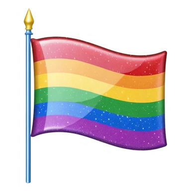 flag lgbtq+ glitter sticker