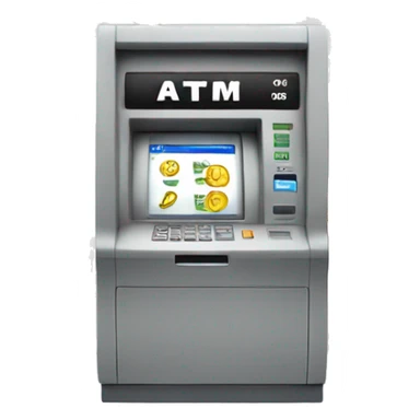 Create emoji with atm where the money is flying from and there is US30 on the screen sticker