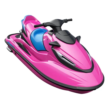 moto de agua rosada sticker