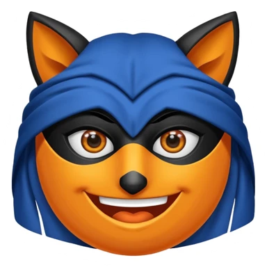 Zorro animado sosteniendo una llanta sticker