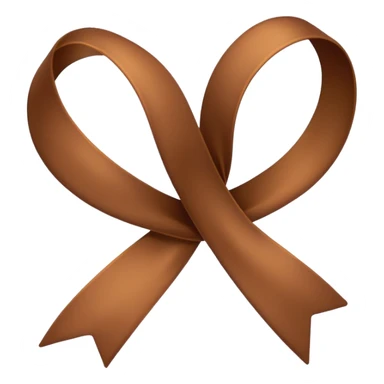 brown ribbon sticker