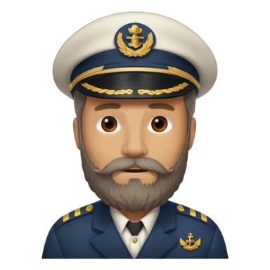 ship captain bearded sticker