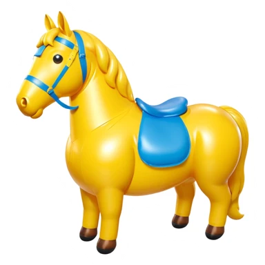   jeff koons style inflatable vinyl figure fat horse  sticker