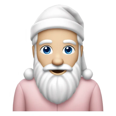 Light Pink Santa Claus with Caucasian skin and blue eyes sticker