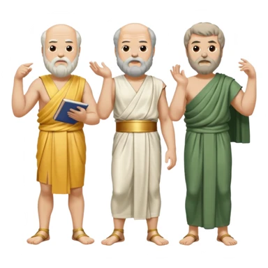 Socrates twerking while Plato and Aristotle both stand beside him intently studying his movements  sticker