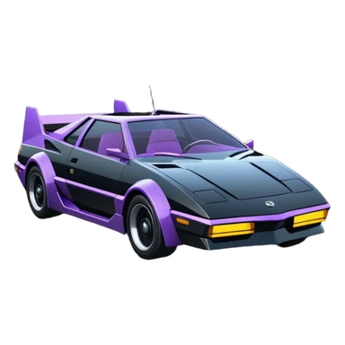  the animated series Batgirl’s aerodynamic opulent dark  futuristic concept loosely based on Toyota 1986 AE86 (flat long straight faceted mechanical body) lightweight stealthy street hot rod  sticker