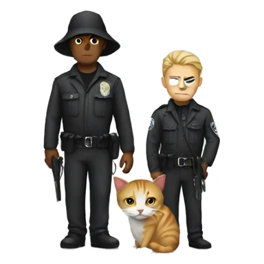 criminal with cat  sticker