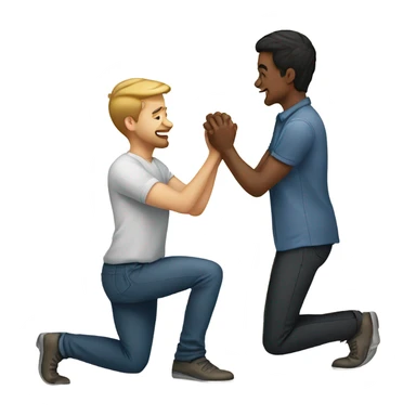 Man proposing on one knee sticker