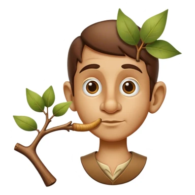 Pinnochio with a branch nose  sticker