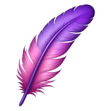 ultra realistic pink and purple feather sticker