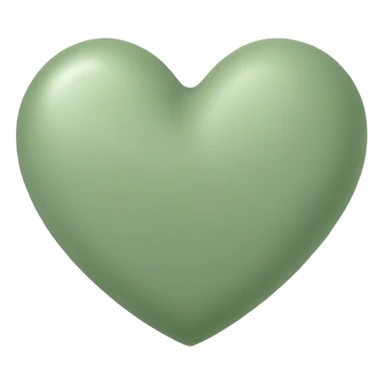Sage Green heart emoji sticker