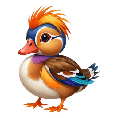 baby Mandarin duck sticker
