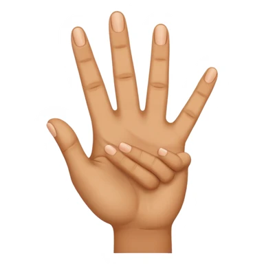 a finger holding up 3 fingers sticker