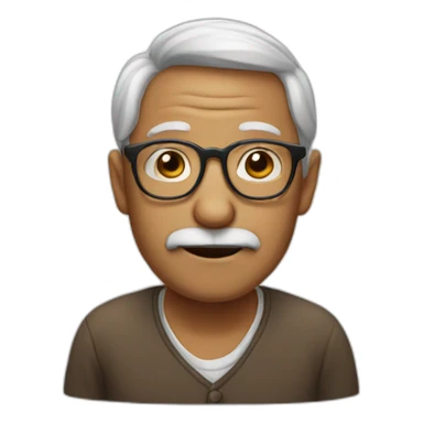 Old man with specs  sticker