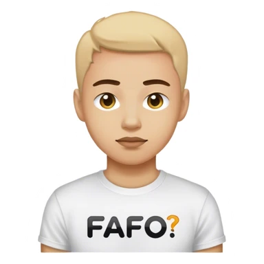 Me wearing a tee shirt thats says “FAFO” sticker