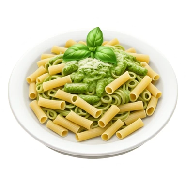 A pasta pesto emoji sticker