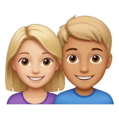 Friendship - relationship of mutual affection between people - 2 girls and a boy of various races  sticker