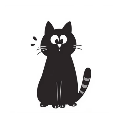 confused cat sticker