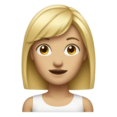 blonde woman with a little bangs sticker