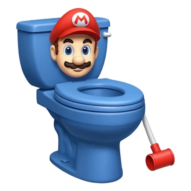 Skibidi toilet mario  sticker