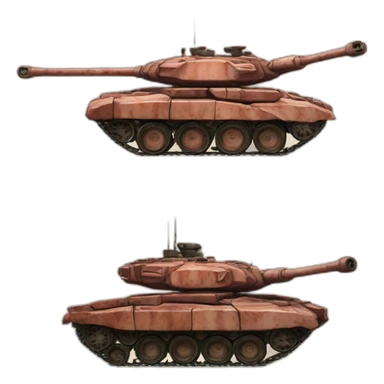 t90 tank made from meat sticker