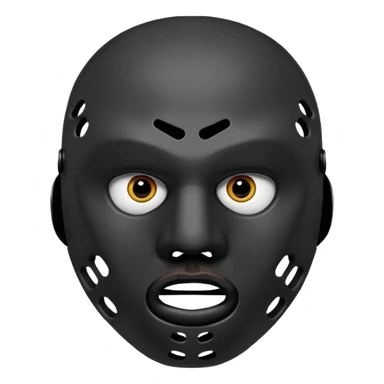 Masque de hockey de kanye west avec deux trous au dessus de la place de vision, et 6 trous en dessous de la place du nez without eyes and mouth  sticker