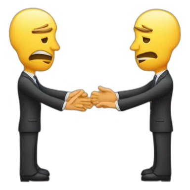 HR-manager Shows disagreement with the hands of the cross sticker