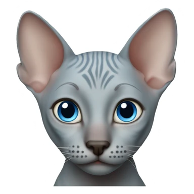 hairless cat blue eyes sticker