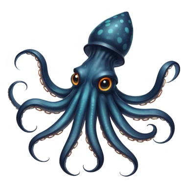 Giant Squid – Huge squid with long curling arms sticker