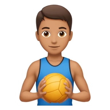 physical education teacher, energetic, holding a ball sticker