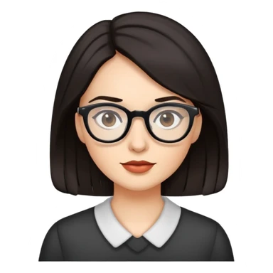 woman with glasses and dark hair sticker