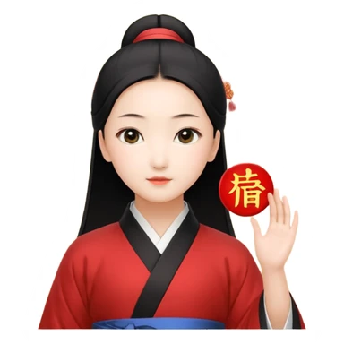 一个中长直发，平刘海，戴黑色框架眼镜的黄皮肤女生，穿着白色泡泡袖方领口娃娃衫，点缀着稀疏的棕色小花。下身是蓝色阔腿牛仔裤和粉色薄底布鞋。头上戴的是黑色画家帽。 sticker